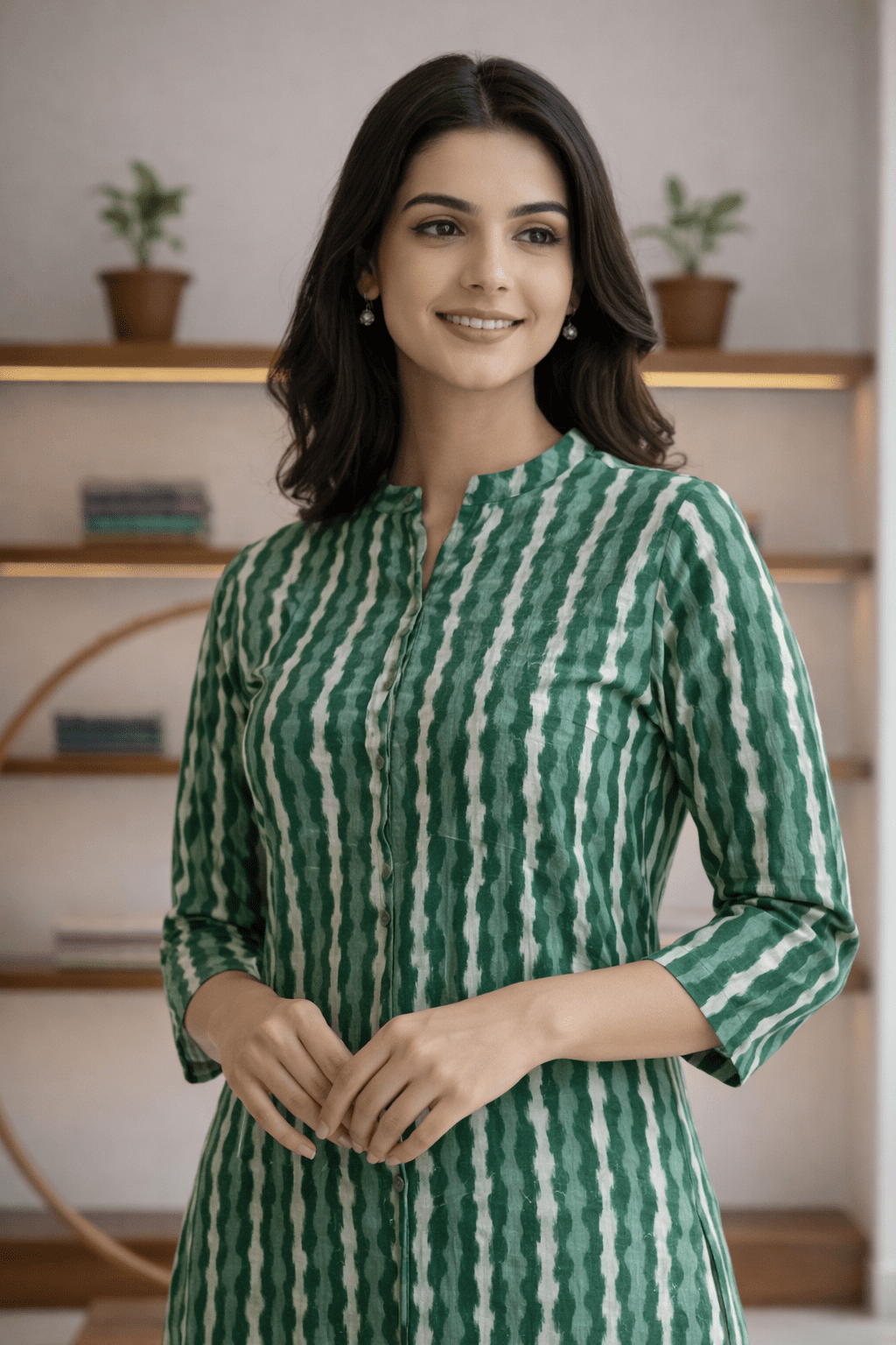 Green Striped Kurti - Image 6