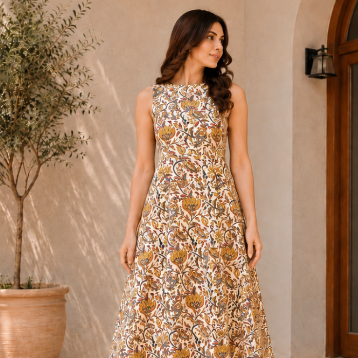 Printed Co-Ord Set Sleeveless - Image 2