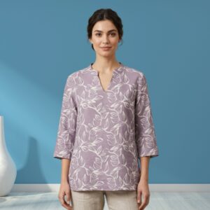Lavender Printed Top
